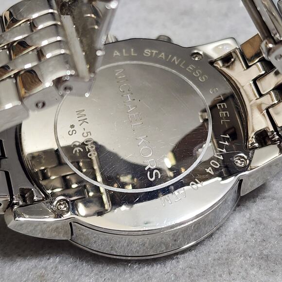 Michael Kors Women's Ritz Chronograph Watch Model #MK5020 3 Sub Dials Stainless - Picture 14 of 16